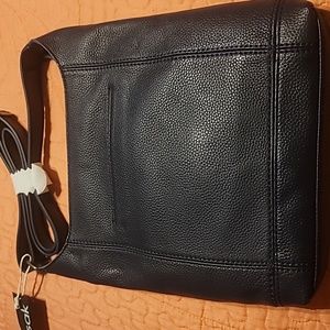 The Sak De Young Marine(Navy Blue) Small Leather Crossbody.